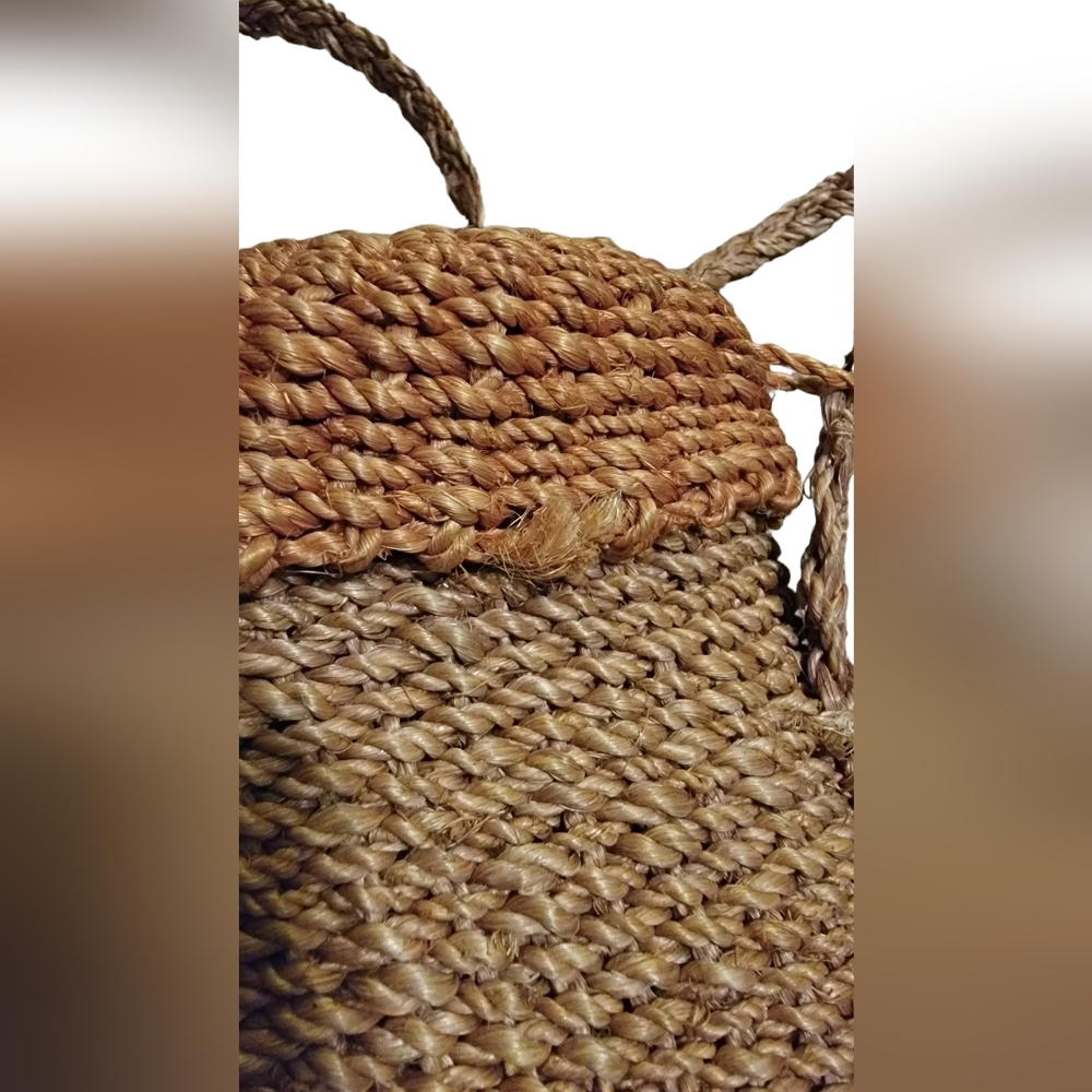 Vintage Y2K Esprit boho woven round bag - Picture 3 of 4